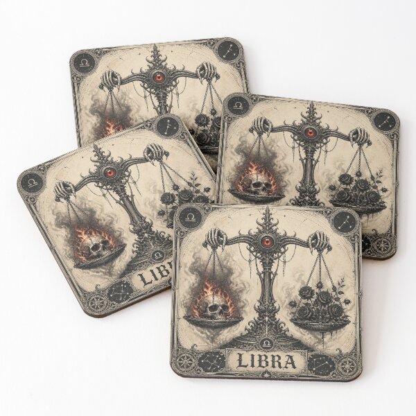 Item preview, Possessed Libra Zodiac Halloween Shirt | Ivory Vintage Engraving designed and sold by SunnyDesign82.