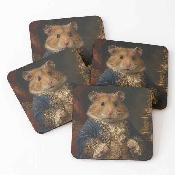Item preview, The Noble Hamster – Royal Baroque Portrait designed and sold by LittleGinnyArt.