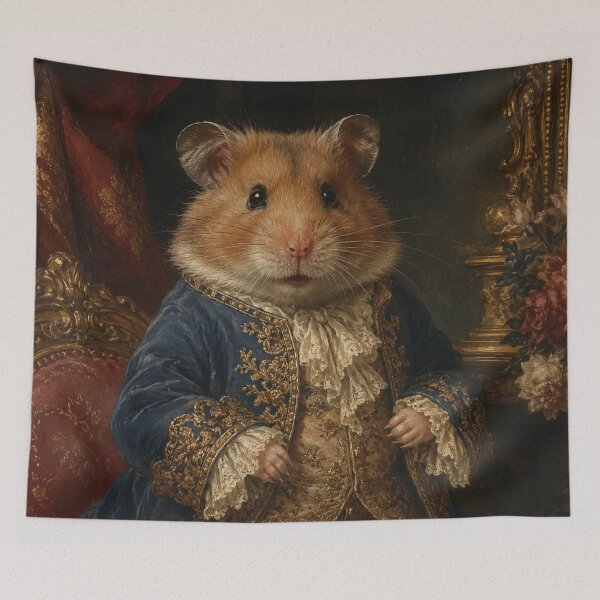 Item preview, The Noble Hamster – Royal Baroque Portrait designed and sold by LittleGinnyArt.