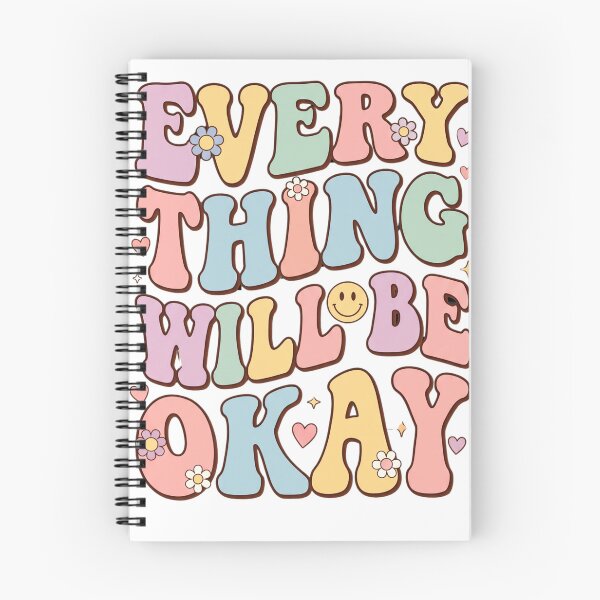 Item preview, Everything Will Be Okay" Retro 70s Groovy Floral Positive Affirmation  designed and sold by CosmoMerchStore.