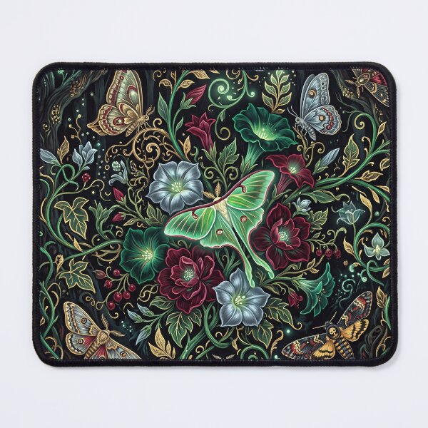 Item preview, Night Moth Garden Pattern designed and sold by ASTRAL ART LAB.