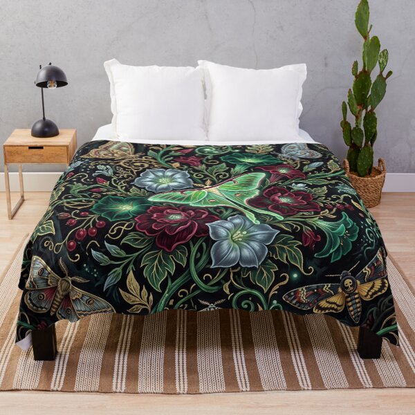 Item preview, Night Moth Garden Pattern designed and sold by ASTRAL ART LAB.