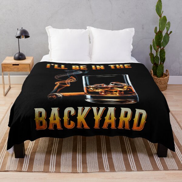 Item preview, I'll Be In The Backyard Retro Bourbon and Cigar Lover designed and sold by nosu-art-pod.