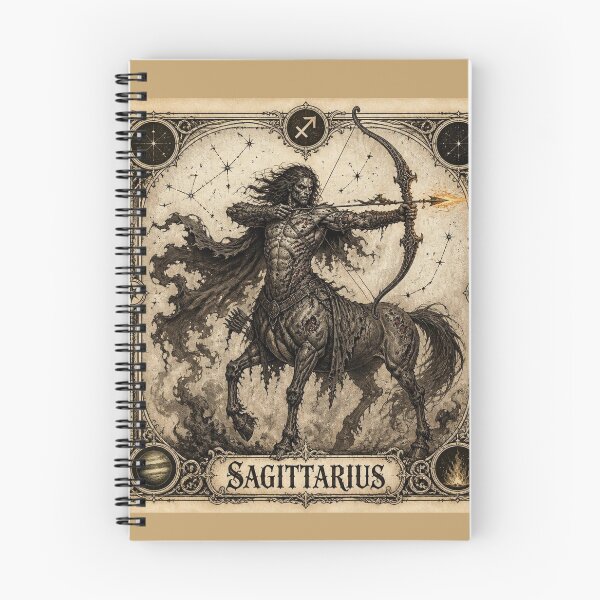 Item preview, Possessed Sagittarius Zodiac Halloween Shirt | Ivory Vintage Engraving designed and sold by SunnyDesign82.
