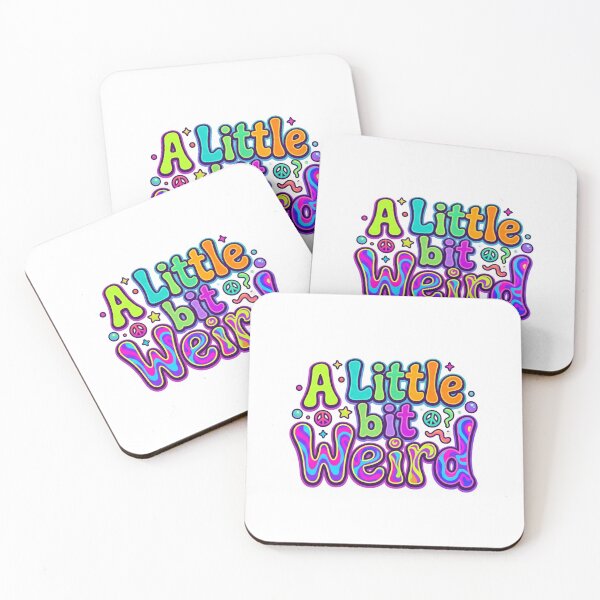 Item preview, A Little Bit Weird Sticker - Colorful Psychedelic Quote Design designed and sold by venus-st.