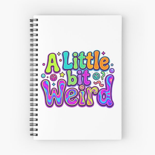 Item preview, A Little Bit Weird Sticker - Colorful Psychedelic Quote Design designed and sold by venus-st.