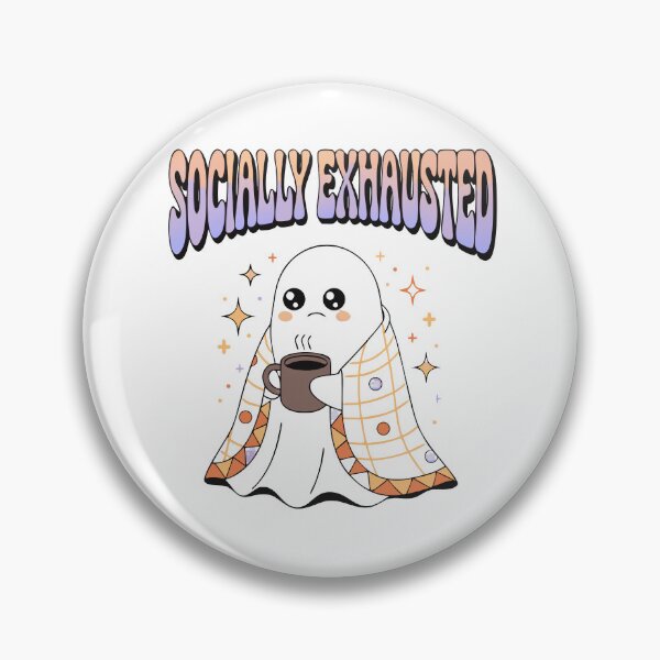 Item preview, Socially Exhausted Introvert Aesthetic Funny Quote designed and sold by VibeVaultWear.