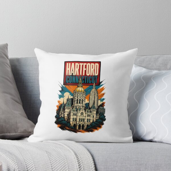 Item preview, Hartford, Connecticut, USA Vintage Travel Tourism Art designed and sold by TravelersGems.