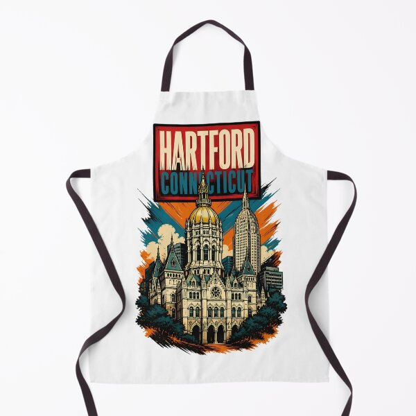 Item preview, Hartford, Connecticut, USA Vintage Travel Tourism Art designed and sold by TravelersGems.