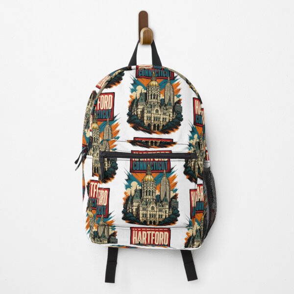Item preview, Hartford, Connecticut, USA Vintage Travel Tourism Art designed and sold by TravelersGems.