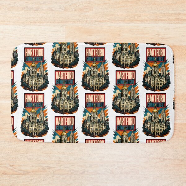 Item preview, Hartford, Connecticut, USA Vintage Travel Tourism Art designed and sold by TravelersGems.
