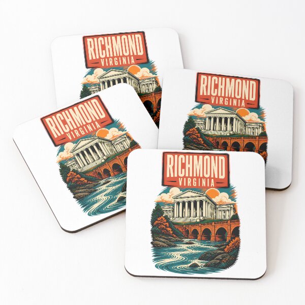 Item preview, Richmond, Virginia, USA Vintage Travel Tourism Art designed and sold by TravelersGems.