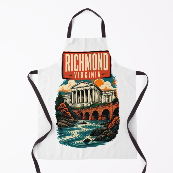 Item preview, Richmond, Virginia, USA Vintage Travel Tourism Art designed and sold by TravelersGems.