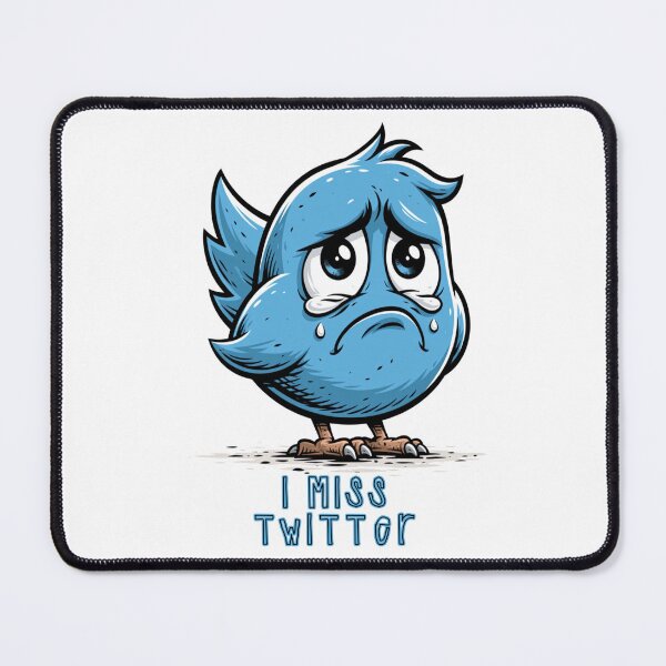 Item preview, I Miss Twitter | Nostalgic Sad Blue Bird Social Media Retro Design designed and sold by Ignorant-Artist.
