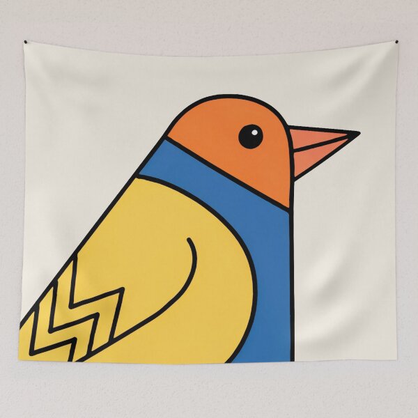 Item preview, Brightwing Geometric Bird designed and sold by Filora Atelier | Bird Art.
