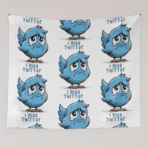 Item preview, I Miss Twitter | Nostalgic Sad Blue Bird Social Media Retro Design designed and sold by Ignorant-Artist.