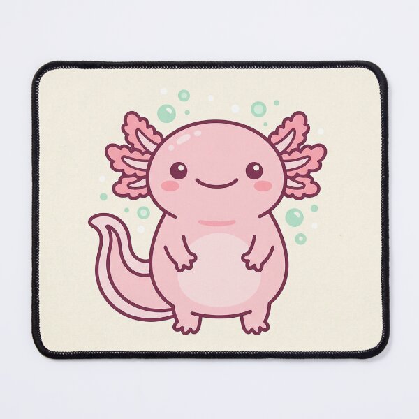 Item preview, Cute Kawaii Pink Axolotl Bubbles designed and sold by AEVORI.