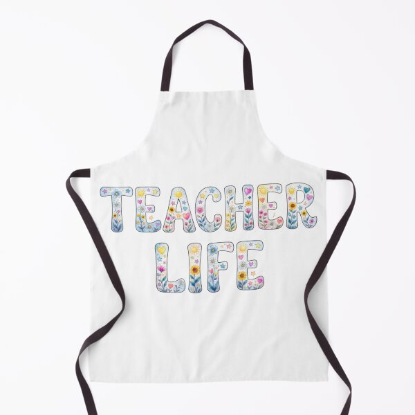 Item preview, Whimsical Floral Teacher Life Typography Design designed and sold by VibranPalette.