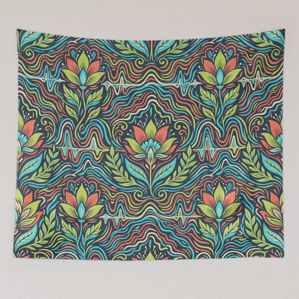 Item preview, Floral Wave Pattern designed and sold by ASTRAL ART LAB.
