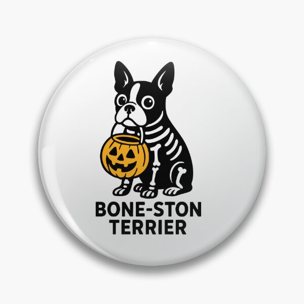 Item preview, Halloween Boston Terrier Skeleton designed and sold by ToadsWorkshop.