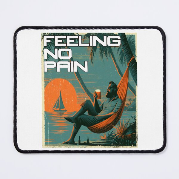 Item preview, Feeling No Pain | Hammock Sunset Vacation Mode Tropical Chill Design designed and sold by Ignorant-Artist.