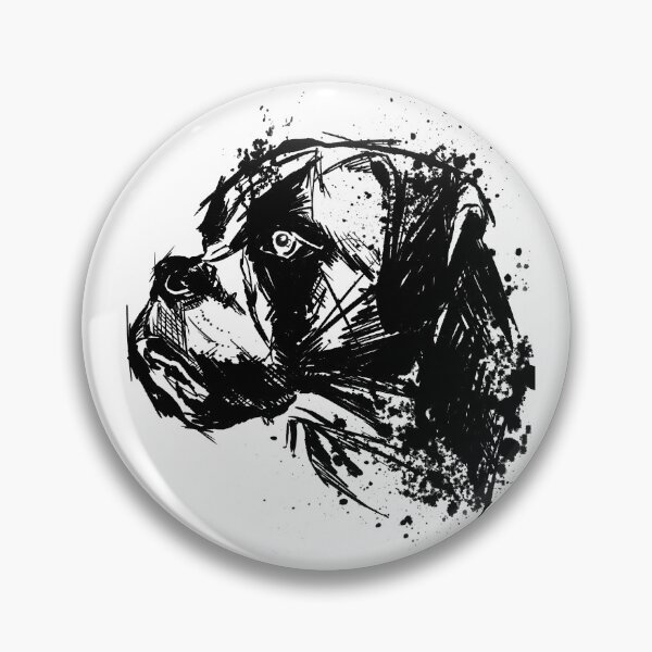 Item preview, Boxer Tattoo Style Dog Art designed and sold by Inkversed.