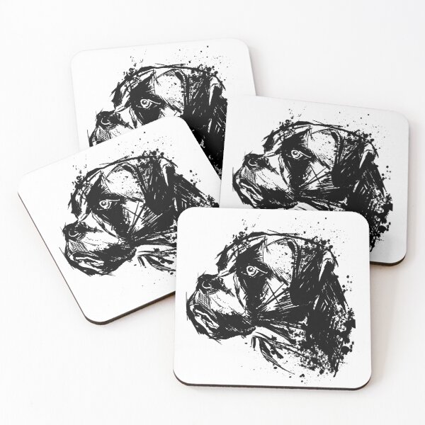 Item preview, Boxer Tattoo Style Dog Art designed and sold by Inkversed.