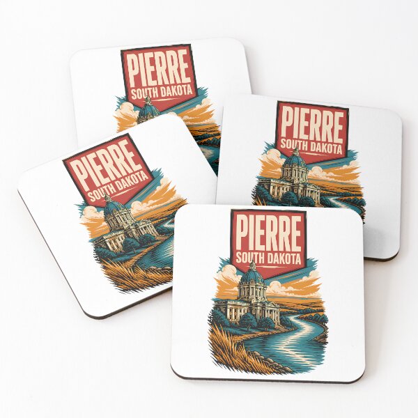 Item preview, Pierre, South Dakota, USA Vintage Travel Tourism Art designed and sold by TravelersGems.