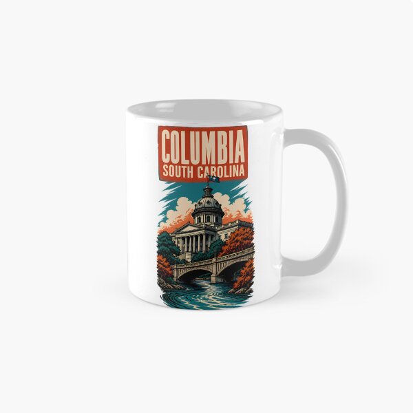 Item preview, Columbia, South Carolina, USA Vintage Travel Tourism Art designed and sold by TravelersGems.