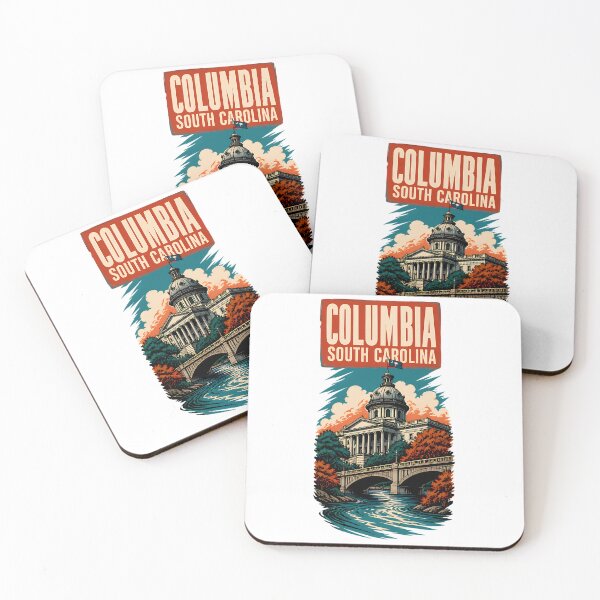 Item preview, Columbia, South Carolina, USA Vintage Travel Tourism Art designed and sold by TravelersGems.