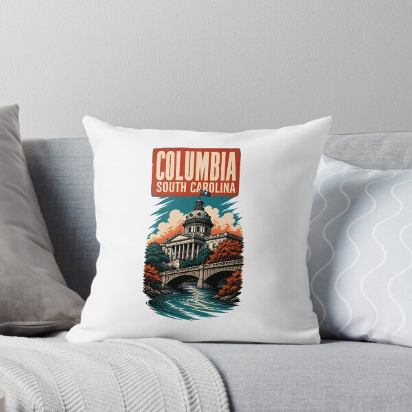 Item preview, Columbia, South Carolina, USA Vintage Travel Tourism Art designed and sold by TravelersGems.