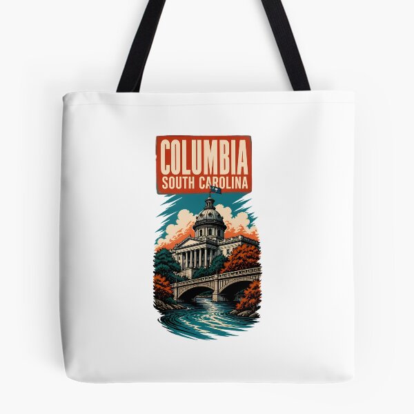 Item preview, Columbia, South Carolina, USA Vintage Travel Tourism Art designed and sold by TravelersGems.