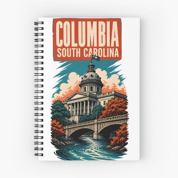 Item preview, Columbia, South Carolina, USA Vintage Travel Tourism Art designed and sold by TravelersGems.