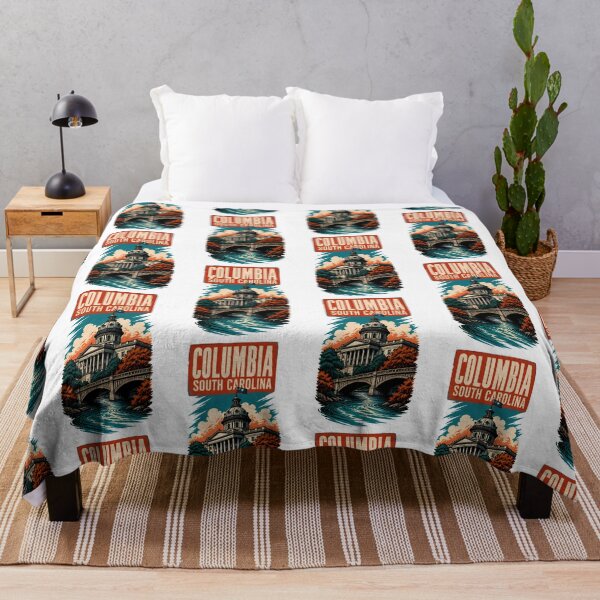 Item preview, Columbia, South Carolina, USA Vintage Travel Tourism Art designed and sold by TravelersGems.
