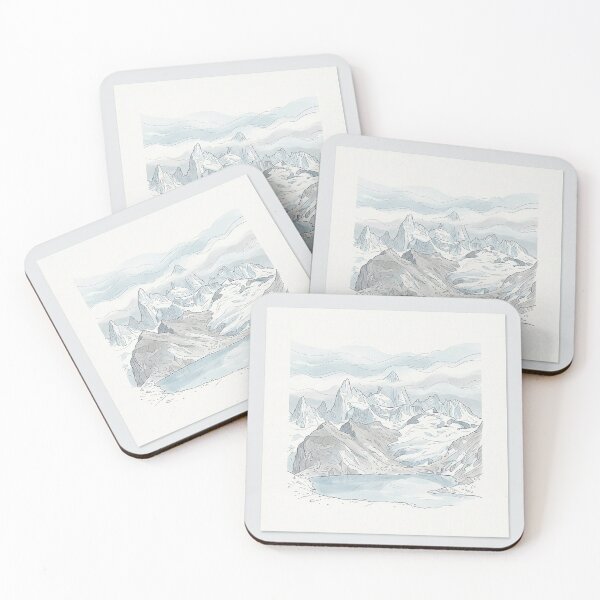Item preview, Minimalist Glacier Mountain Lake Ice Blue designed and sold by AEVORI.