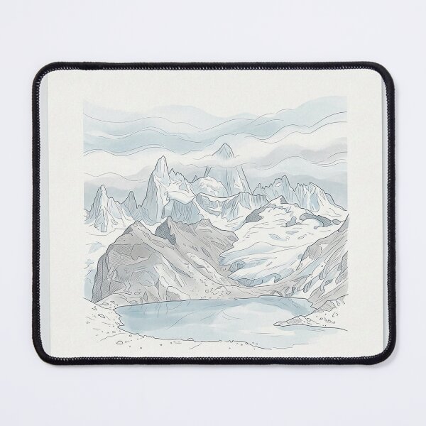 Item preview, Minimalist Glacier Mountain Lake Ice Blue designed and sold by AEVORI.