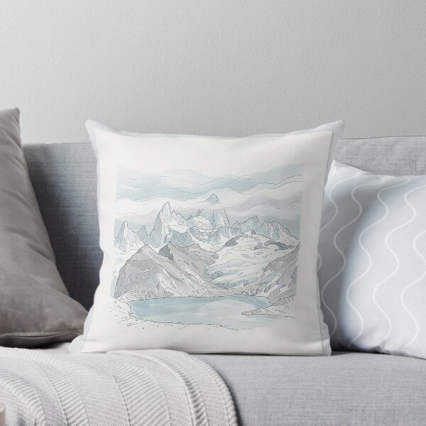 Item preview, Minimalist Glacier Mountain Lake Ice Blue designed and sold by AEVORI.
