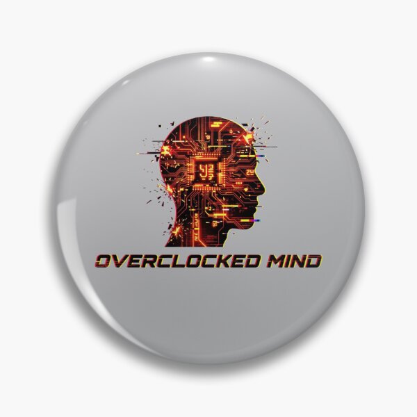 Item preview, Overclocked Mind Hacker Brain Glitch Cyberpunk Design designed and sold by KurtByteStudio.