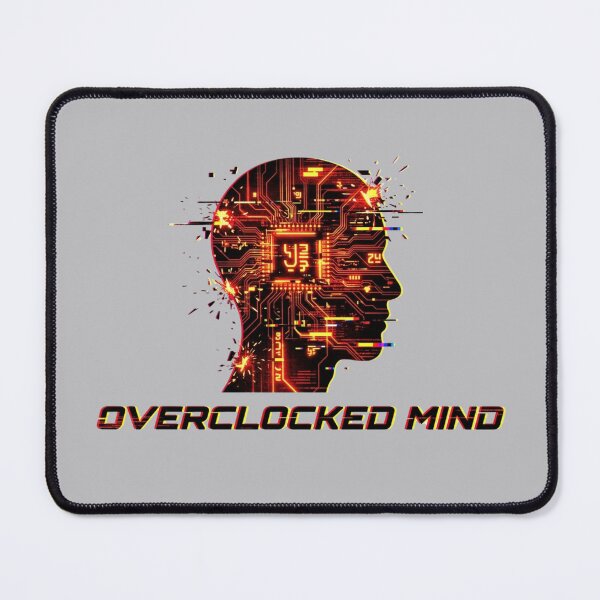 Item preview, Overclocked Mind Hacker Brain Glitch Cyberpunk Design designed and sold by KurtByteStudio.