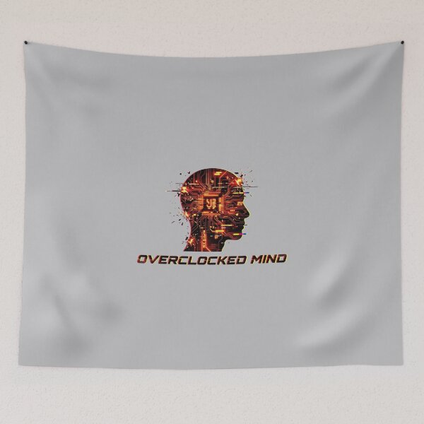 Item preview, Overclocked Mind Hacker Brain Glitch Cyberpunk Design designed and sold by KurtByteStudio.