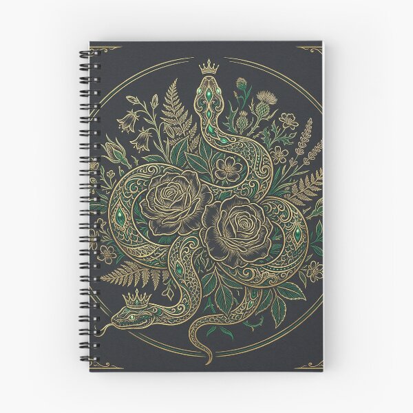 Item preview, Golden Serpent Roses Emerald Botanical designed and sold by AEVORI.