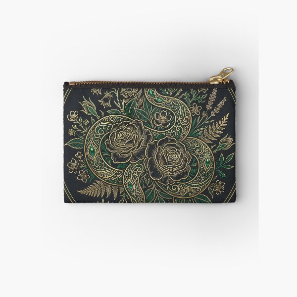 Item preview, Golden Serpent Roses Emerald Botanical designed and sold by AEVORI.