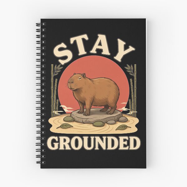 Item preview, Stay Grounded Capybara – Vintage Stoic Nature Design designed and sold by No Excuses Supply.