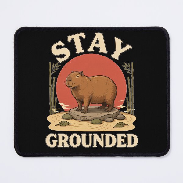 Item preview, Stay Grounded Capybara – Vintage Stoic Nature Design designed and sold by No Excuses Supply.