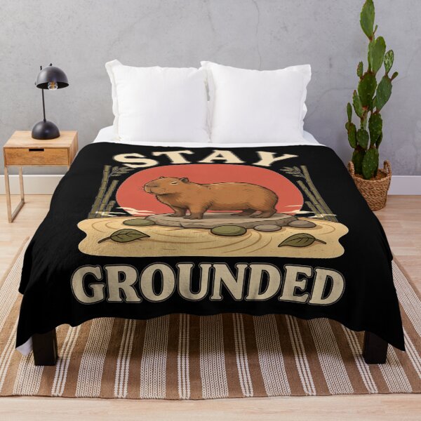 Item preview, Stay Grounded Capybara – Vintage Stoic Nature Design designed and sold by No Excuses Supply.