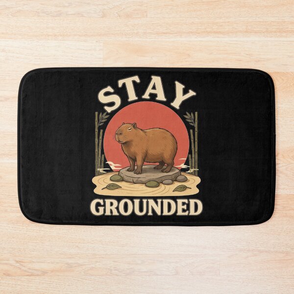 Item preview, Stay Grounded Capybara – Vintage Stoic Nature Design designed and sold by No Excuses Supply.