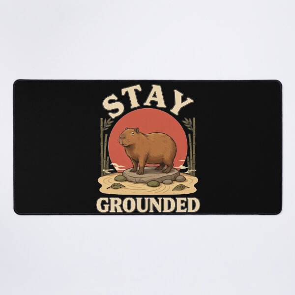 Item preview, Stay Grounded Capybara – Vintage Stoic Nature Design designed and sold by No Excuses Supply.