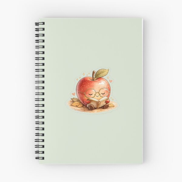 Item preview, Apple Reading a Book Sticker | Cute Book Lover Teacher Aesthetic | Cozy Reading Gift designed and sold by MUSA'S.