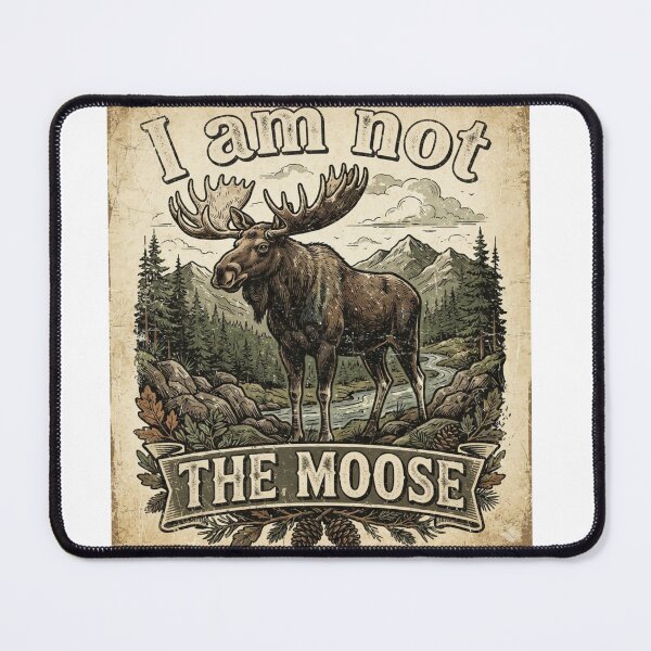 Item preview, Moose in vintage funny style designed and sold by KRIDD-DESIGN.