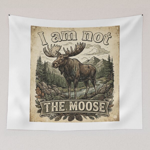 Item preview, Moose in vintage funny style designed and sold by KRIDD-DESIGN.